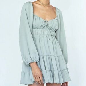 Princess Polly Sage Mini Dress